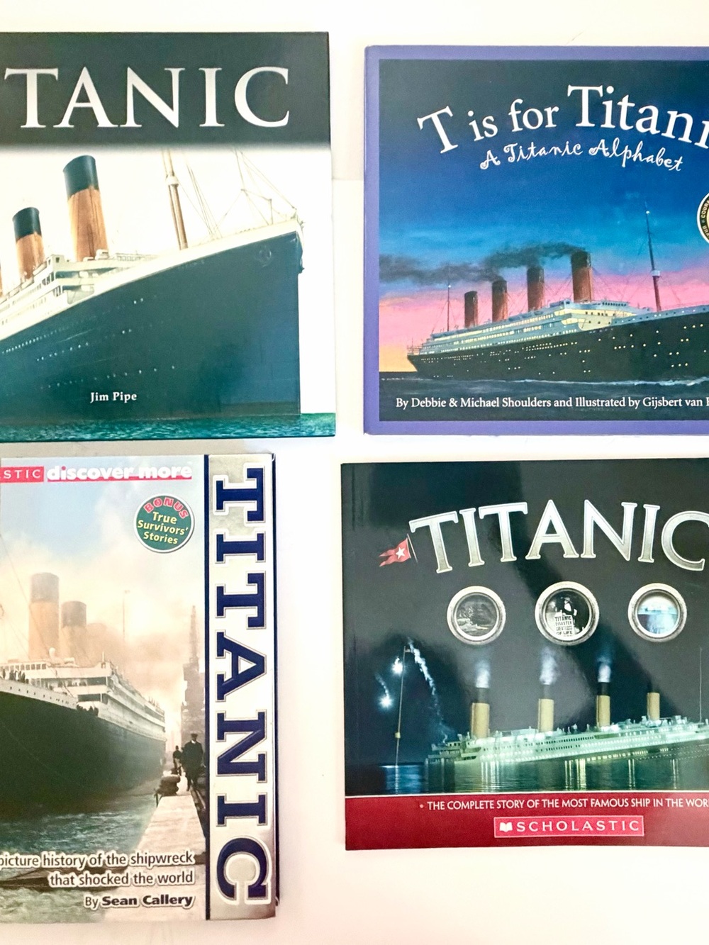 Lot Of 4 Titanic Scholastic Picture Books